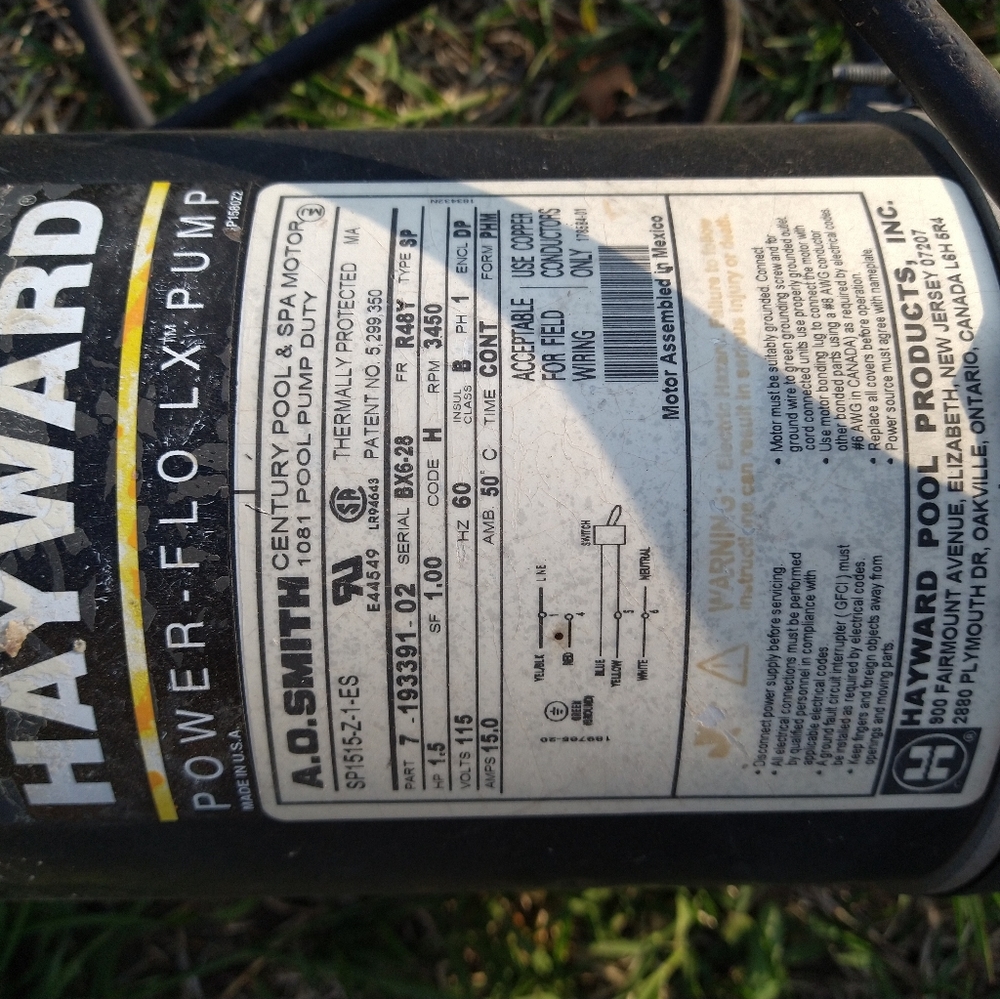 Hayward 110 pump